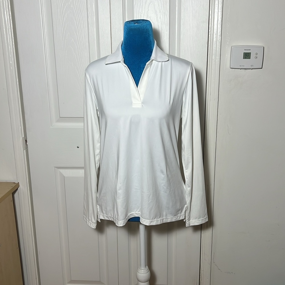 Tuckernuck White Collard Pullover Small - image 2